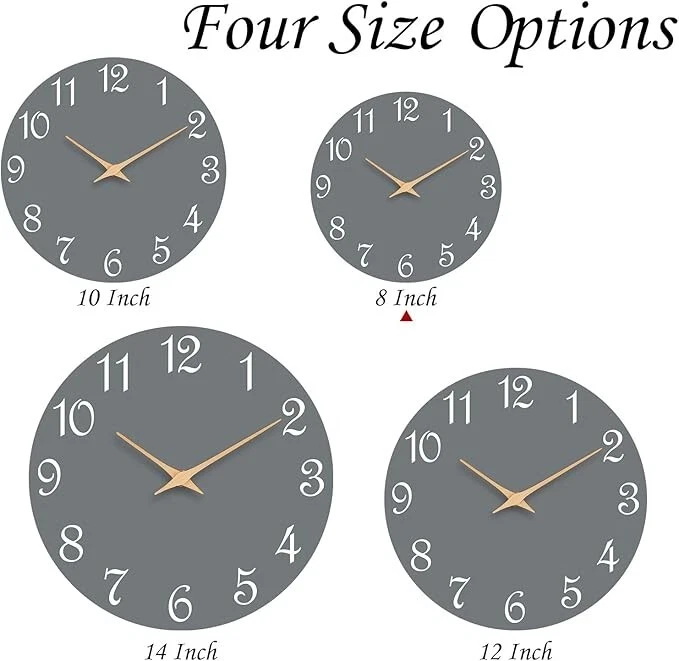 8 Inch Modern Wall Clocks Battery Operated, Small Silent Non Ticking Clock - Image 4 of 4
