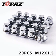 20PCS M12x1.5 Wheel Lug Nuts Chrome Mag Seat Washer for Lexus Scion Toyota Camry