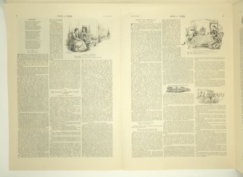 1891 USS Chicago Repel Torpedo Boat Engraving Once A Week Newspaper John Logan - Picture 7 of 10