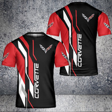 Custom Name - Men's Corvette C7 Black Polyester - All Size