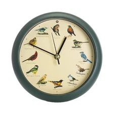 Mark Feldstein, The Original Singing Bird Clock, 8 Inch, Green