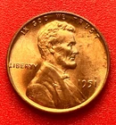 1951-P Lincoln Wheat Cent Penny GEM RD BU From an Original Bank Roll