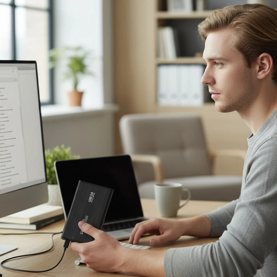 Backup-Laufwerkspeicher 2 TB USB 3.0 Datenschutz tragbar 2 TB extern - Bild 3 von 4