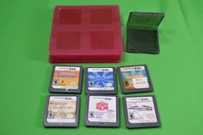 Lot of 6 Nintendo DS Game Cartridges & Case,All Play Well,Mario Kart,Wreck Ralph
