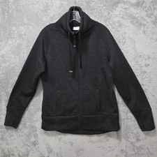 DANSKIN NOW Jacket Womens Tag Size Large 12-14 Black Activewear Zip DNL47337