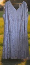 Joanna hope size 30 beautiful powder blue Lace Fully lined Long dress NWT