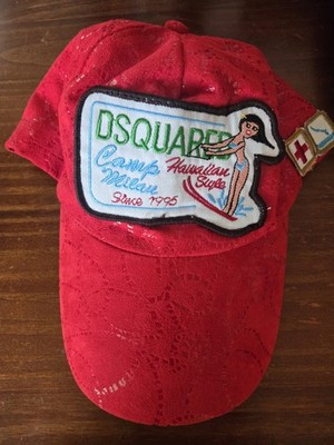 DSQUARED vintage Camp Milan hawaii Style Hat Cap Adjustable  VG Rare Find