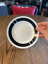 Corelle Urban Black Bread & Butter Dessert Plates Retired Pattern 6.75”