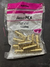 1/2" Brass PEX 1/2 x 1/2 Coupling 10-pack