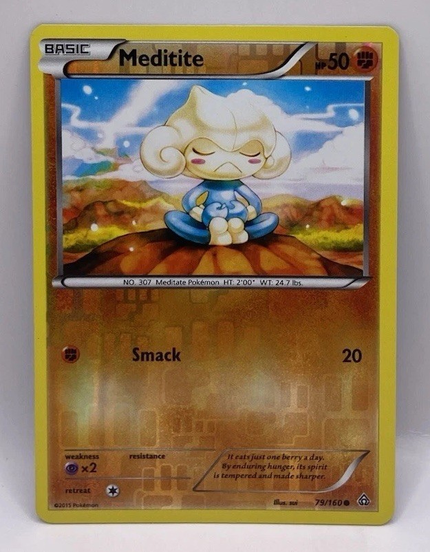 Meditite 79/160 XY Primal Clash Reverse Pokemon Holo Foil