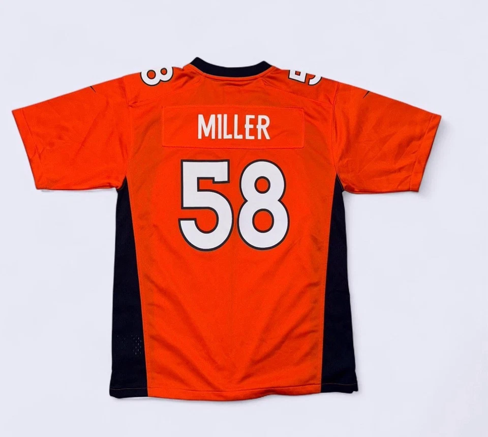Camiseta NFL Nike On Field Denver Broncos Von Miller tamanho juvenil grande 14-16 - Imagem 3 de 4