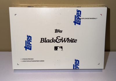 #ad 2025 Topps Black and White MLB Baseball SEALED Mega Box $155.00
