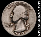 1943 Silver Washington Quarter-Scarce Better Date No Reserve #i3926