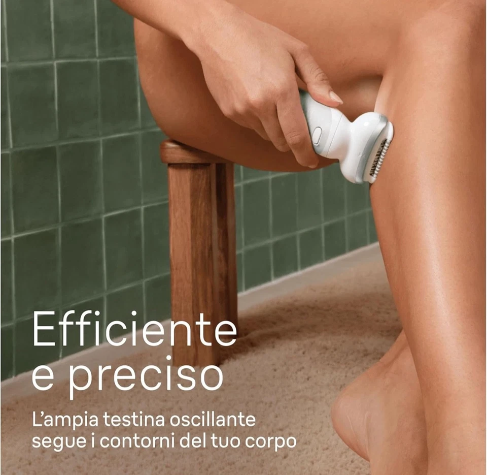 Braun Silk-épil 9002 Flex Wet&Dry Epilatore Elettrico con 4 Accessori - Bianco - Immagine 3 di 4