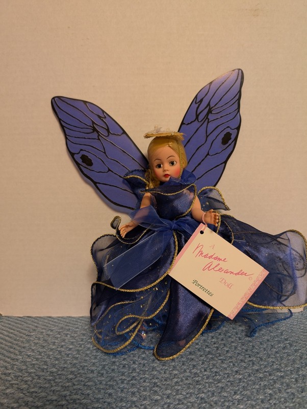 Vtg Madame Alexander 10"Portrette Cissette Blue Fairy Doll  Tag  Box Wand