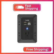 Surge Protector Outlet with 5-Multi Plug Outlet and 4 USB Ports 1 USB C , 3-Sid