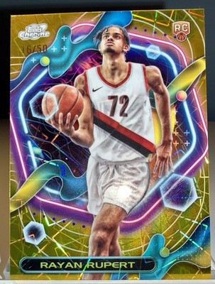 2023-24 Topps Cosmic Chrome Rayan Rupert Gold Refractor #188 /50 Rookie