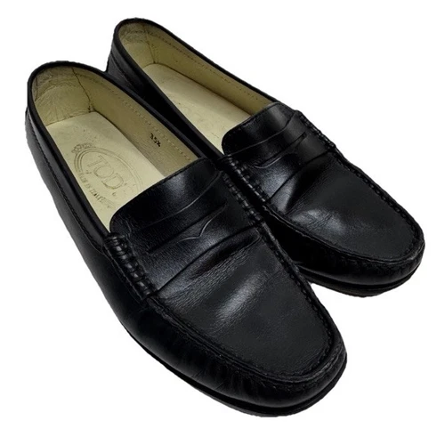 TOD’S Mocassino donna TODS Gommino Penny taglia 5 5 slip on in pelle nera