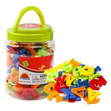 Magnetic Letters Numbers Alphabet ABC 123 Fridge Magnets Small, Multi Color 
