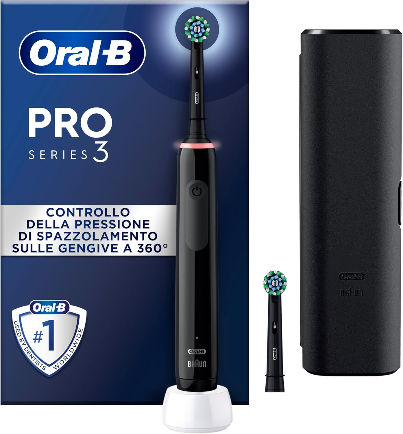 Oral-B Pro Series 3 Nero Spazzolino Elettrico Ricaricabile - Offerta 3D
