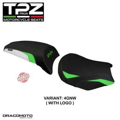 KAWASAKI NINJA 650 2017-2025 Sattelbezüge KWNJ65S-4GNW-1 TPZ weiß / grün CON ...