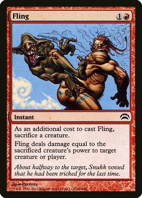Fling NonFoil Planechase 2012 44 NM MTG