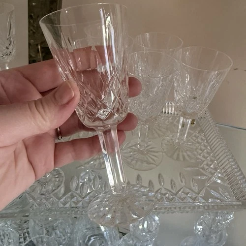 Set of 6 Lismore 5-1/8" Vintage Cordial Sherry Glass Crystal Waterford