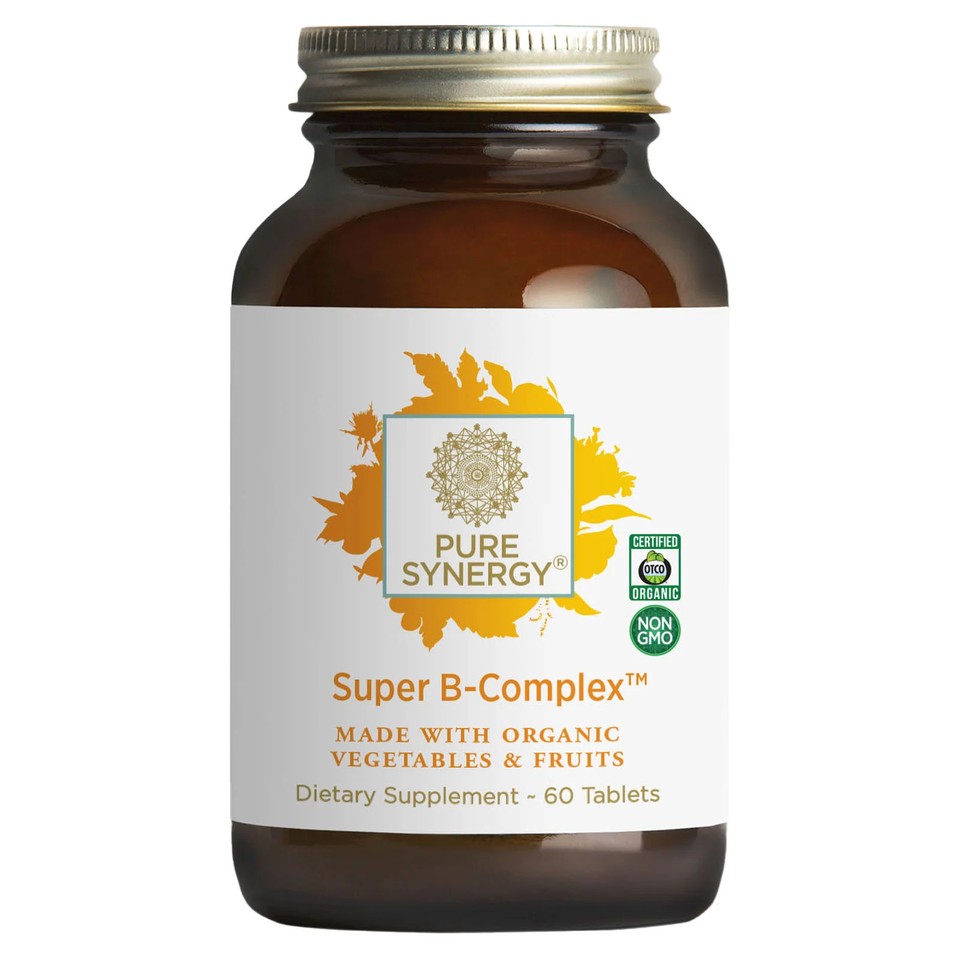 The Synergy Company Organic Super B-Complex 60 Veggie Tabs Dairy-Free,