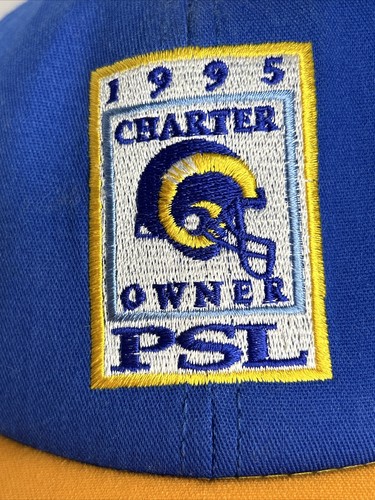 VTG 1995 St Louis/ Los Angeles Ram PSL Charter Member NFL Football Hat Made USA - Picture 5 of 8