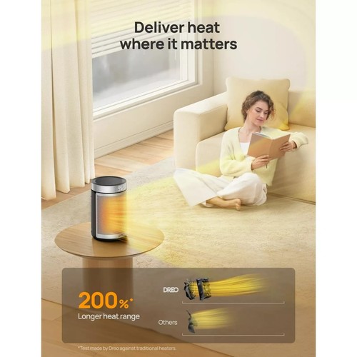 Dreo Portable Electric Space Heater for Home with Thermostat WDR-HSH006A-Silver™ - Picture 3 of 3