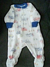 Vintage Carter's Infant Boy Truck Print Footed Sleeper Size 6 Months EUC