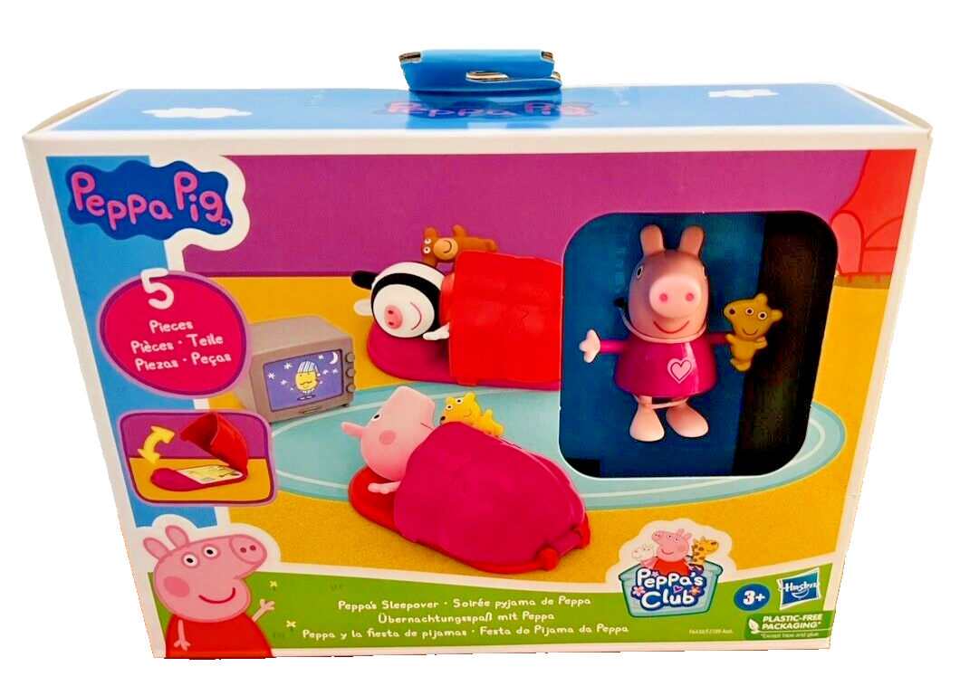 NIB Peppa Pig: Peppa's Sleepover Action Figure Play Set Peppa Pig & Zoe Zebra NIB Peppa Pig: Peppa's Sleepover Action Figure Play Set Peppa Pig & Zoe Zebra