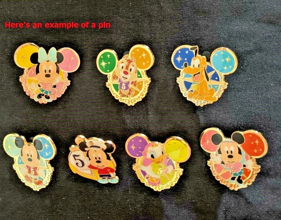 Japan Tokyo Disney Land SEA Store TDL TDS 3x  Pins Badge assorted lot No Dup - Image 3 of 4