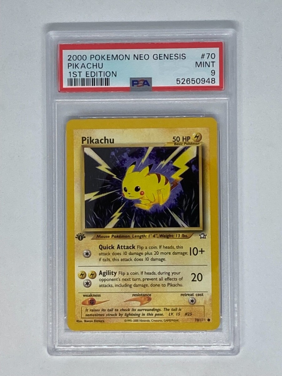 2000 Pokemon Neo Genesis 1st Edition Pikachu #70 - PSA 9