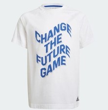 Image of ADIDAS Boy's White XFG Loose Graphic Logo Tee RRP £25