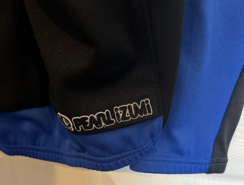 Pearl Izumi Cycling Jacket Men L Full Zip Blue/Black Colorblock Long Sleeve - Image 3 of 4
