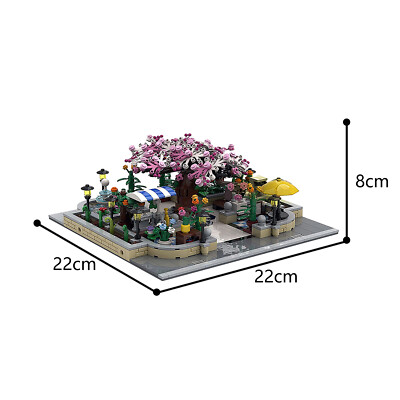 High quality Modular Botanical Park with Sakura Tree, Flower Shop 1399