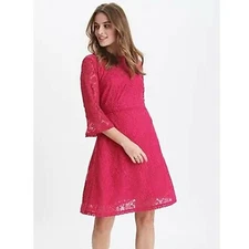 Odd Molly Anthropologie Blissful Moments Mini Dress Floral Lace Pink M 208168