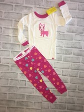 NWT BABY GAP GIRLS 2T 2 YEARS PAJAMAS PJ'S DOG HEARTS LONG SLEEVES PANTS PINK