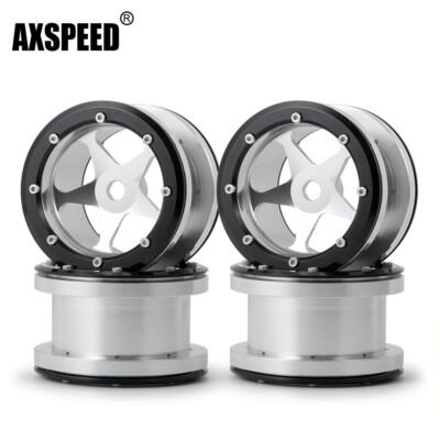 4 Stück Metall 2,2'' Felgen Wheels Rims für Axial Wraith YETI 1/10 RC Crawler