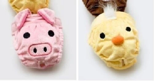 Lindo pañal para cachorro pantalones sanitarios mujer niña para perros pequeños oso, pollito, cerdo Foto 4 de 4