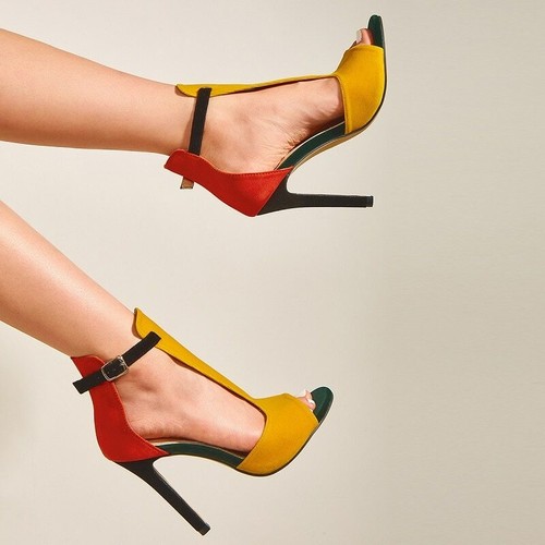 yellow summer heels
