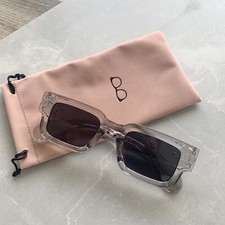 Retro Square Fashion Plastic Sunglasses - Transarent Gray