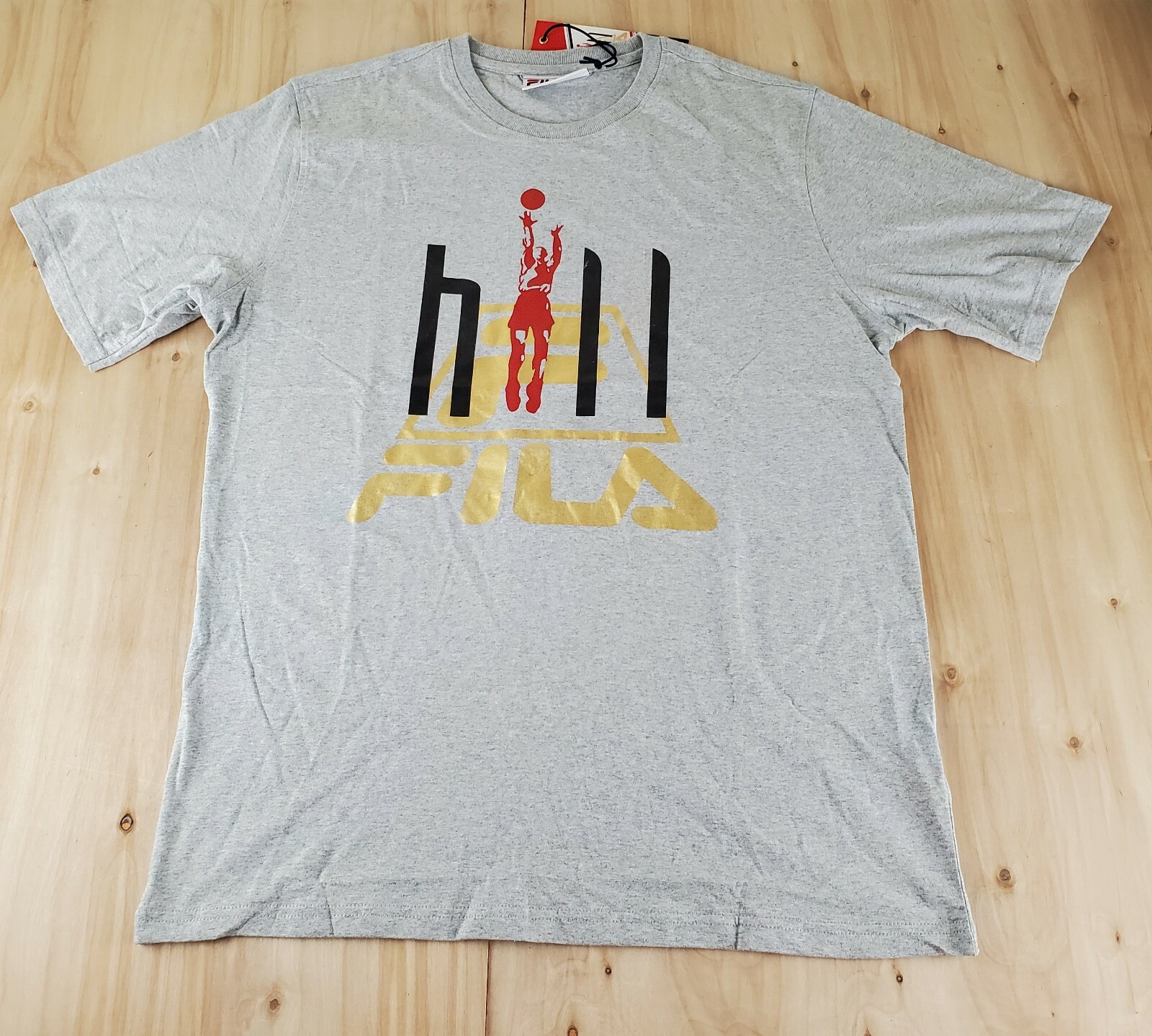 FILA GRANT HILL T SHIRT POSTER GRIGIO UOMO TAGLIA: LARGE