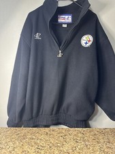 Vintage NFL Pro Line Pittsburgh Steelers Embroidered Fleece Pullover Size Large