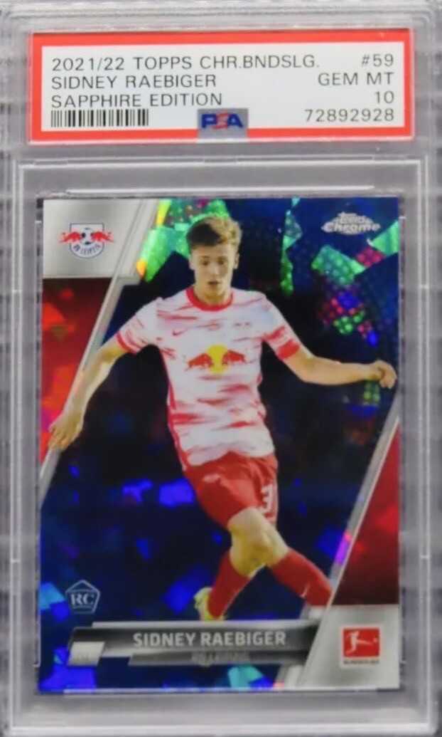 2021 Topps Chrome Bundesliga Sapphire Sidney Raebiger Rookie
