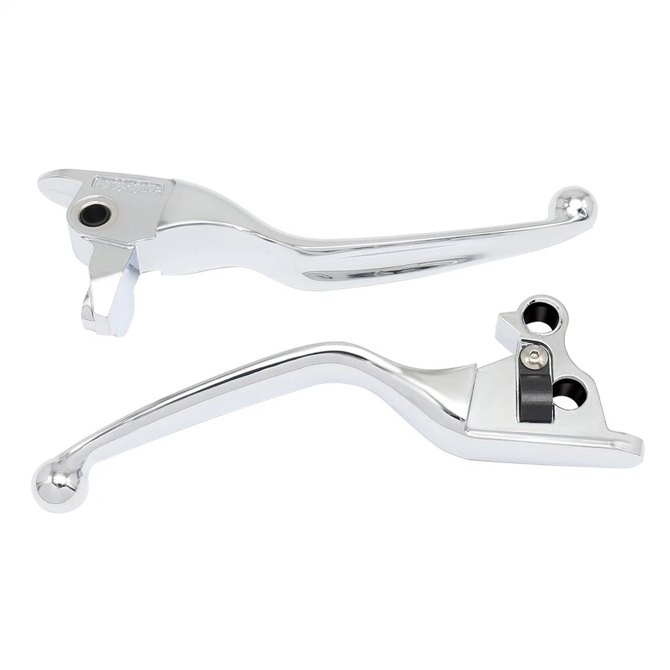 Palancas de embrague de freno cromadas un par para Harley Road King FLHR / FLHRC 2008-2016 EE. UU. Foto 4 de 4