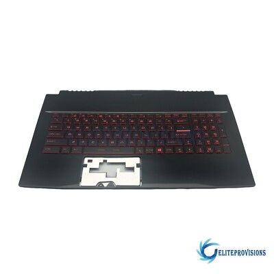For MSI GF75 MS-17F1 MS-17F2 MS-17F3 MS-17F5 Palmrest Upper Keyboard Red Backlit