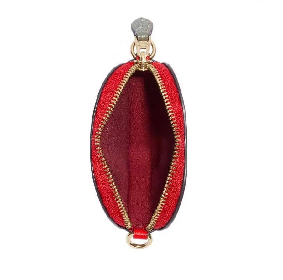 Coach Strawberry Coin Case Purse / Crossbody Electric RED