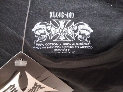VTG West-Coast Choppers Motorcycle Demon Double Sided Black T